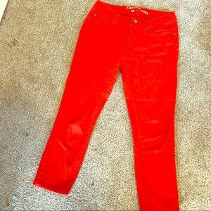 Red DKNY Hipster Jeans